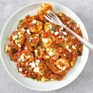 SHRIMP SAGANAKI